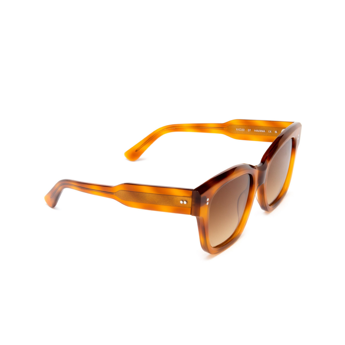 Chimi® Butterfly Sunglasses: 07 color Havana - three-quarters view