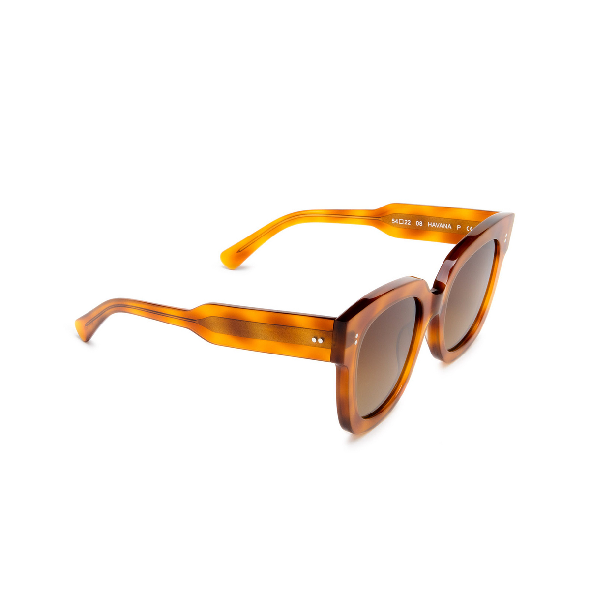 Chimi® Square Sunglasses: 08 color Havana - three-quarters view