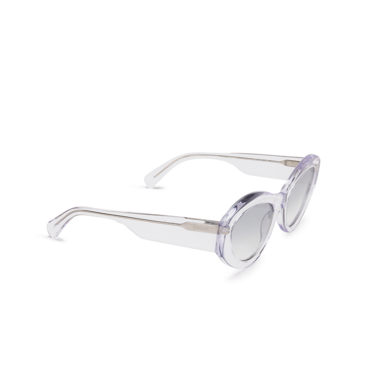 Chimi® Cat-eye Sunglasses: 09 color Clear - three-quarters view