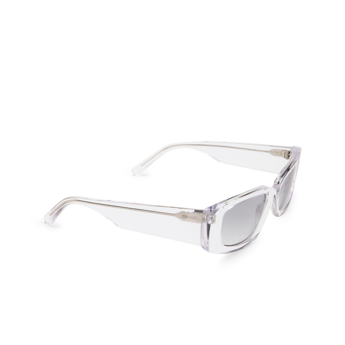 Chimi® Rectangle Sunglasses: 10 color Clear - three-quarters view