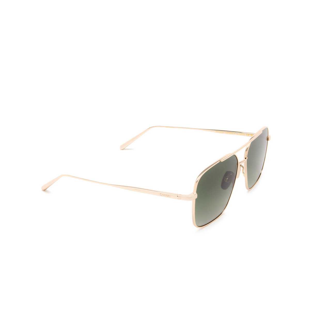 Chimi® Aviator Sunglasses: Aviator color Green - three-quarters view