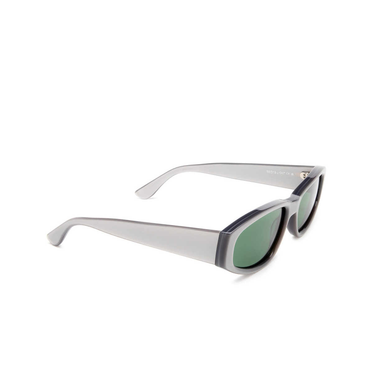 Chimi® Rectangle Sunglasses: Light color Silver - three-quarters view