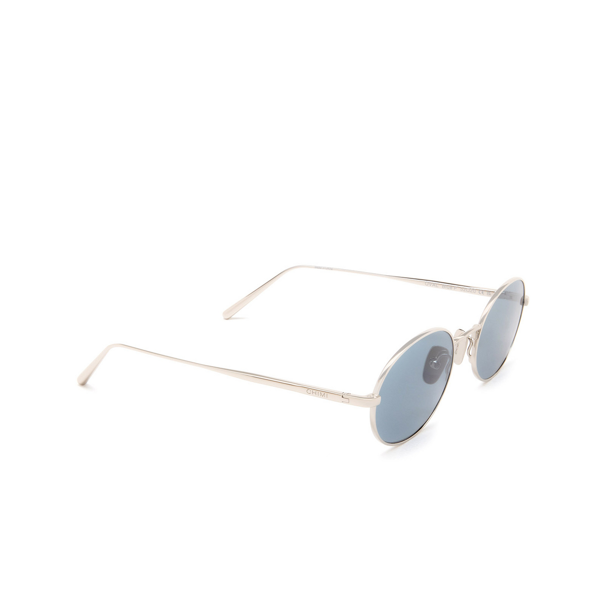 Chimi OVAL Sunglasses BLUE - three-quarters view