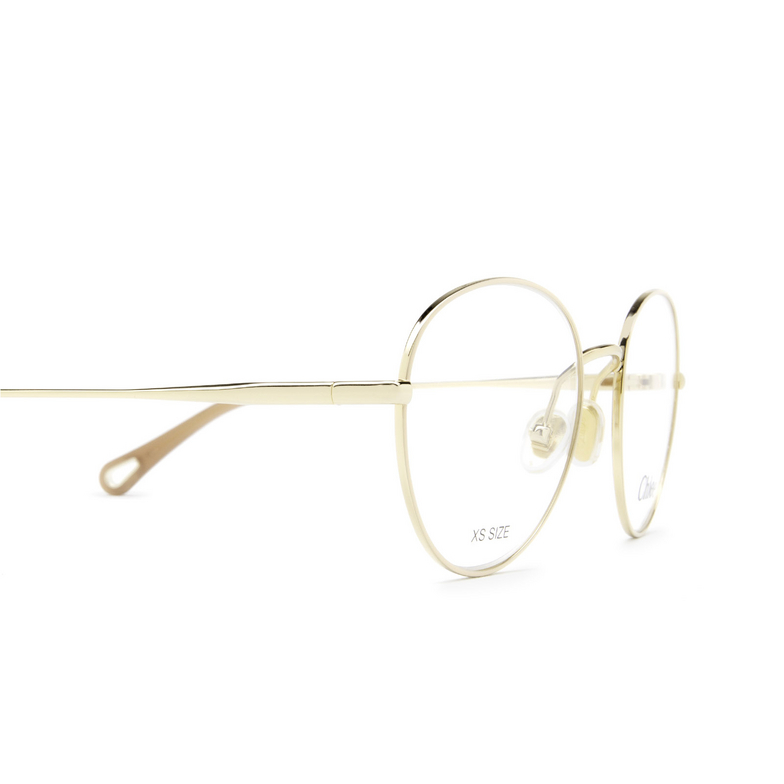 Chloé CH0021O round Eyeglasses 009 gold & nude - 3/4