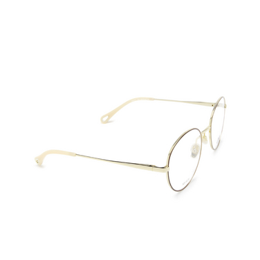 Chloé CH0021O Korrektionsbrillen 010 gold & burgundy - Dreiviertelansicht