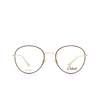 Chloé CH0021O round Eyeglasses 010 gold & burgundy - product thumbnail 1/4