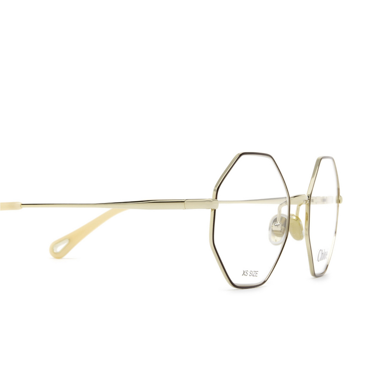 Chloé CH0022O round Eyeglasses 010 burgundy & gold - 3/4