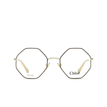 Chloé CH0022O round Eyeglasses 010 burgundy & gold - front view