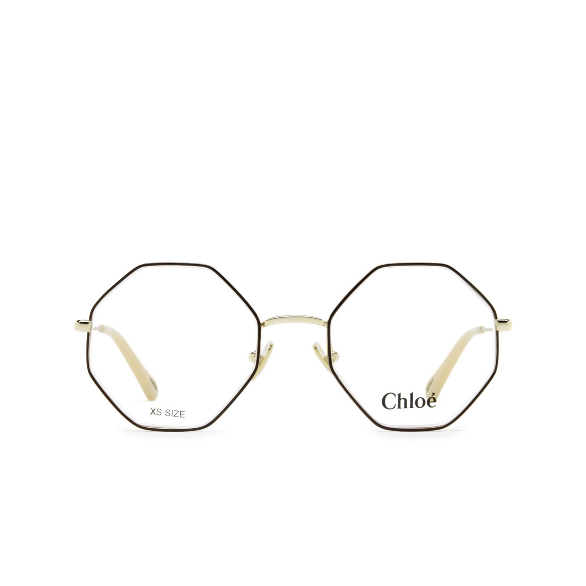 Chloé® Irregular Eyeglasses: CH0022O color 010 Burgundy & Gold - front view