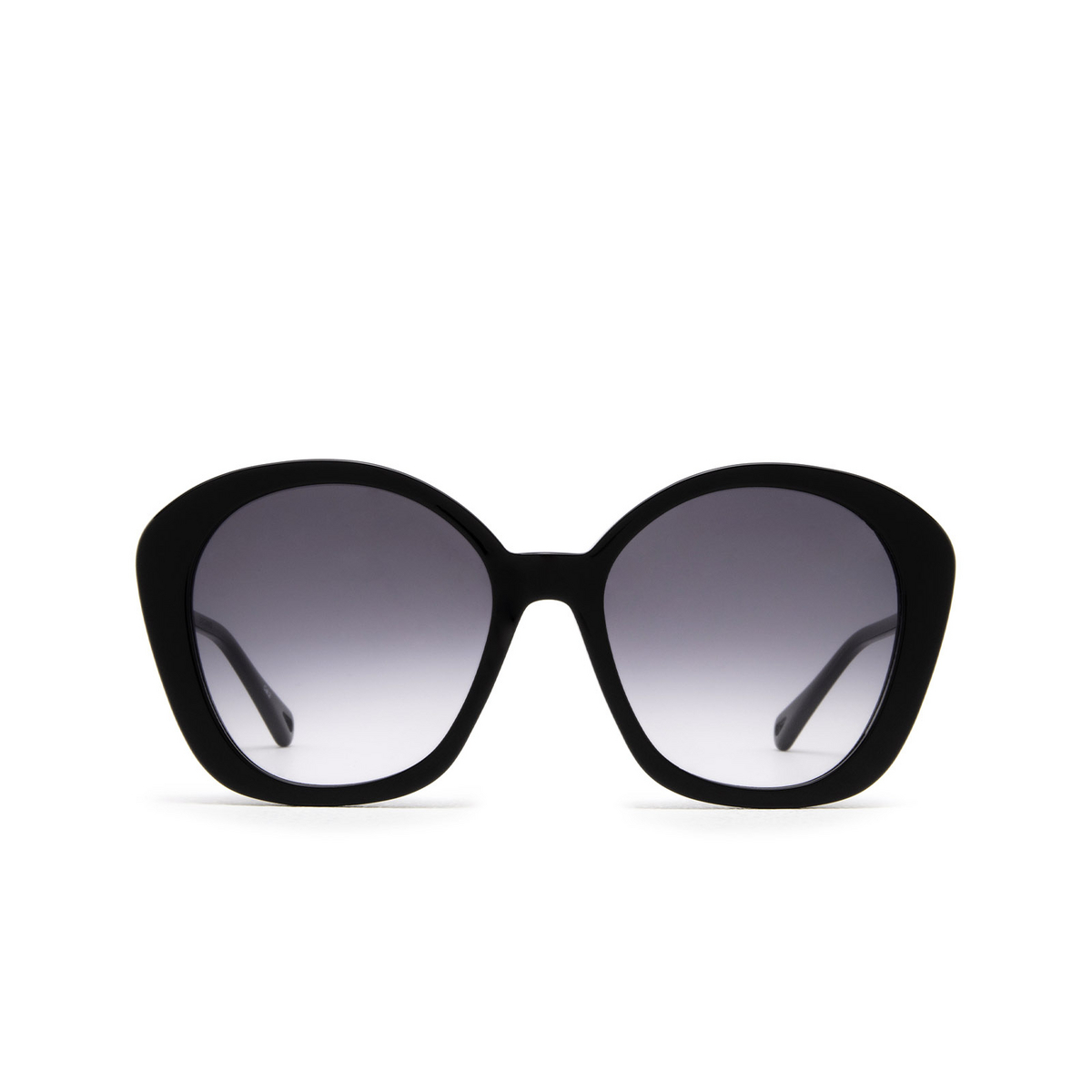 Chloé® Cat-eye Sunglasses: CH0081S color Black 005 - front view.