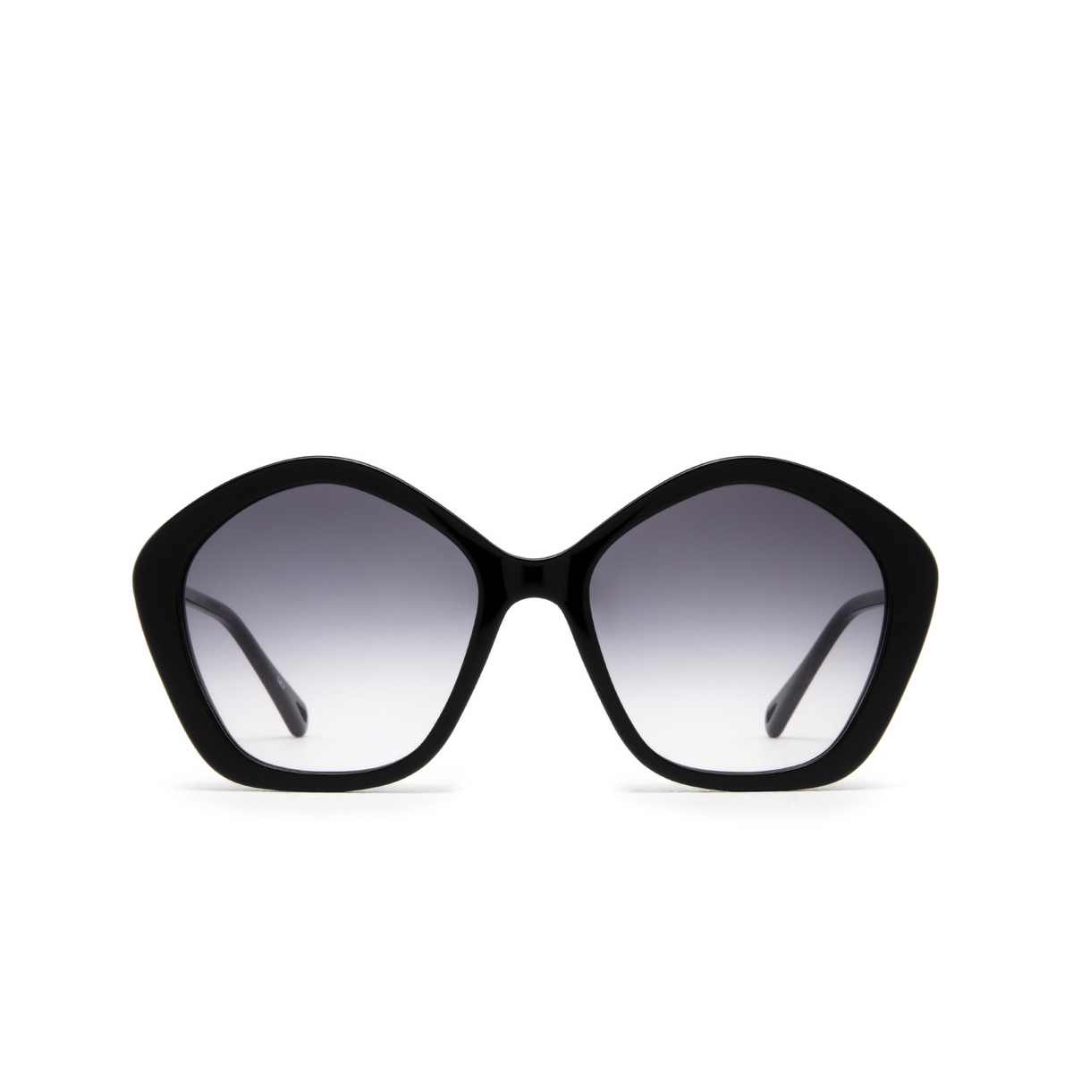 Chloé® Irregular Sunglasses: CH0082S color Black 005 - front view.