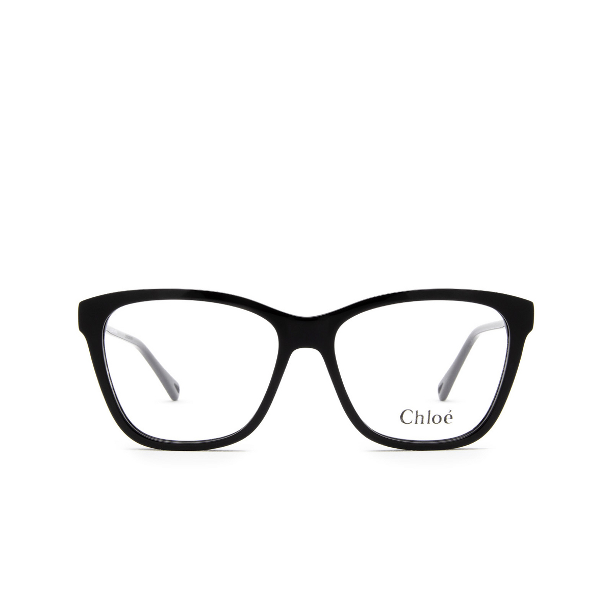 Chloé® Rectangle Eyeglasses: CH0084O color 005 Black - front view