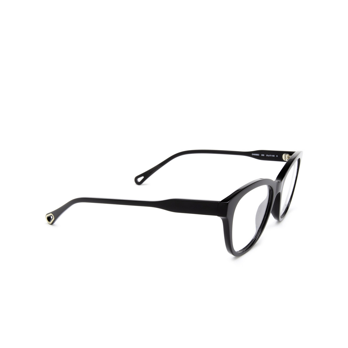 Chloé CH0085O cateye Eyeglasses 005 Black - three-quarters view