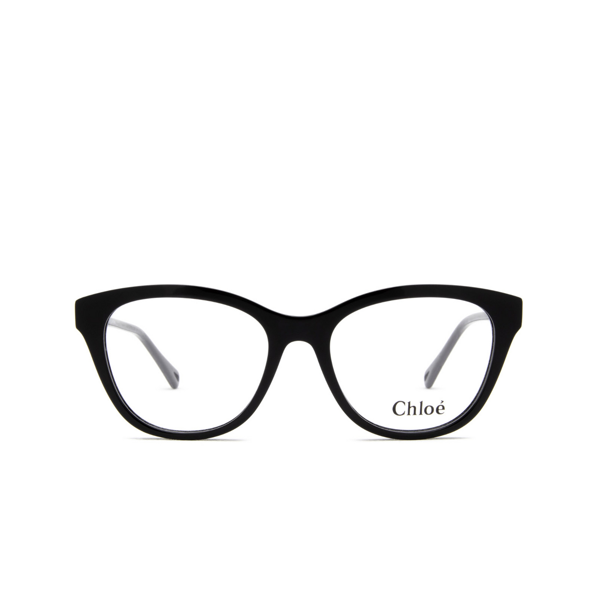 Chloé® Cat-eye Eyeglasses: CH0085O color 005 Black - front view