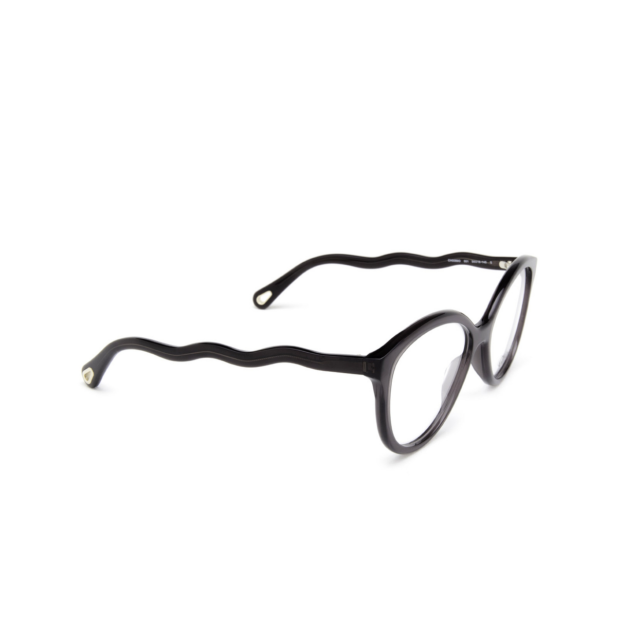 Chloé CH0089O cateye Eyeglasses 001 Grey - three-quarters view
