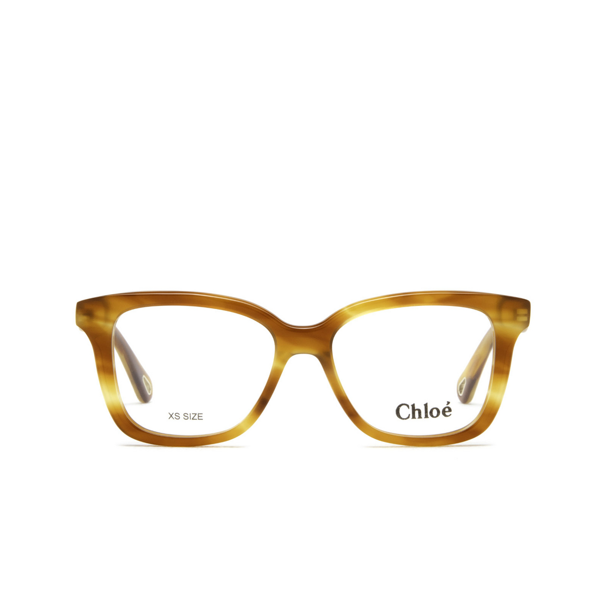 Chloé® Square Eyeglasses: CH0090O color 002 Havana - front view