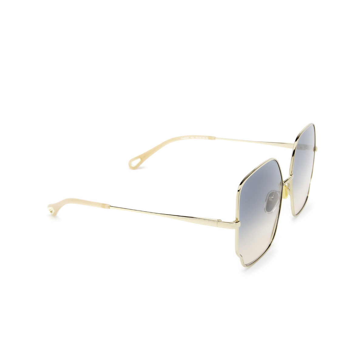 Chloé® Square Sunglasses: CH0092S color Gold 003 - three-quarters view.