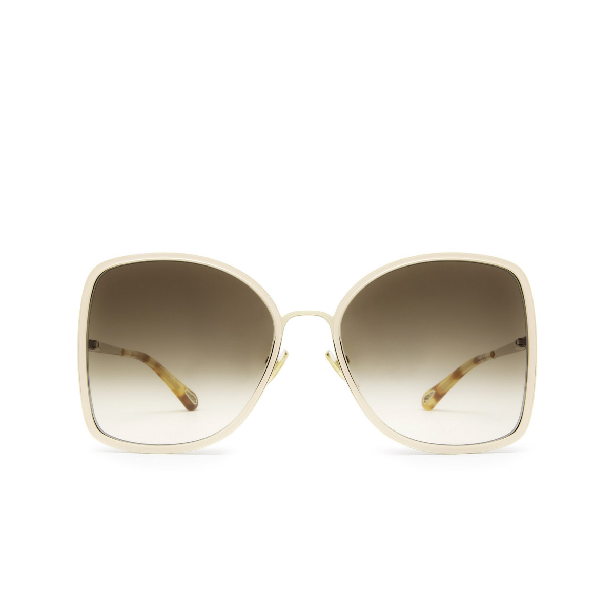Chloé CH0101S square Sunglasses 004 Gold & Nude - front view
