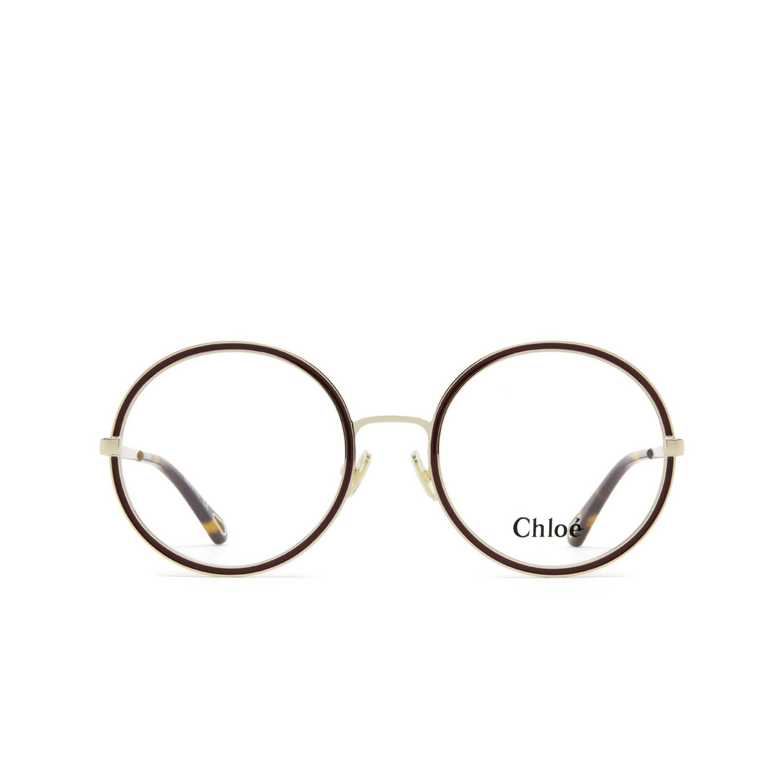 Occhiali da vista Chloé CH0103O rotondi 005 gold & burgundy - 1/4