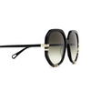 Occhiali da sole Chloé West rotondi 002 black - anteprima prodotto 3/4