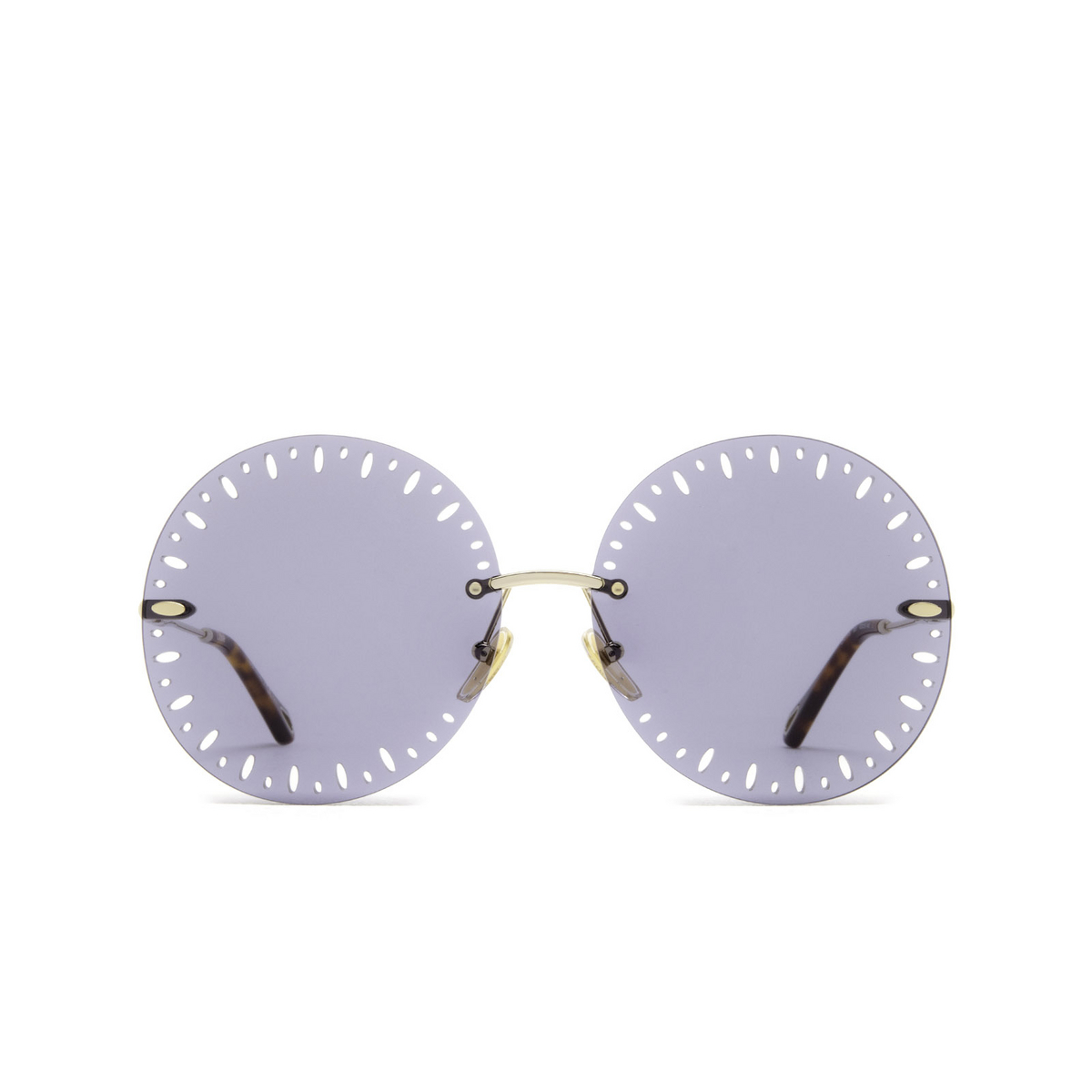 Chloé® Round Sunglasses: Yse Round CH0110S color Gold 001 - front view.