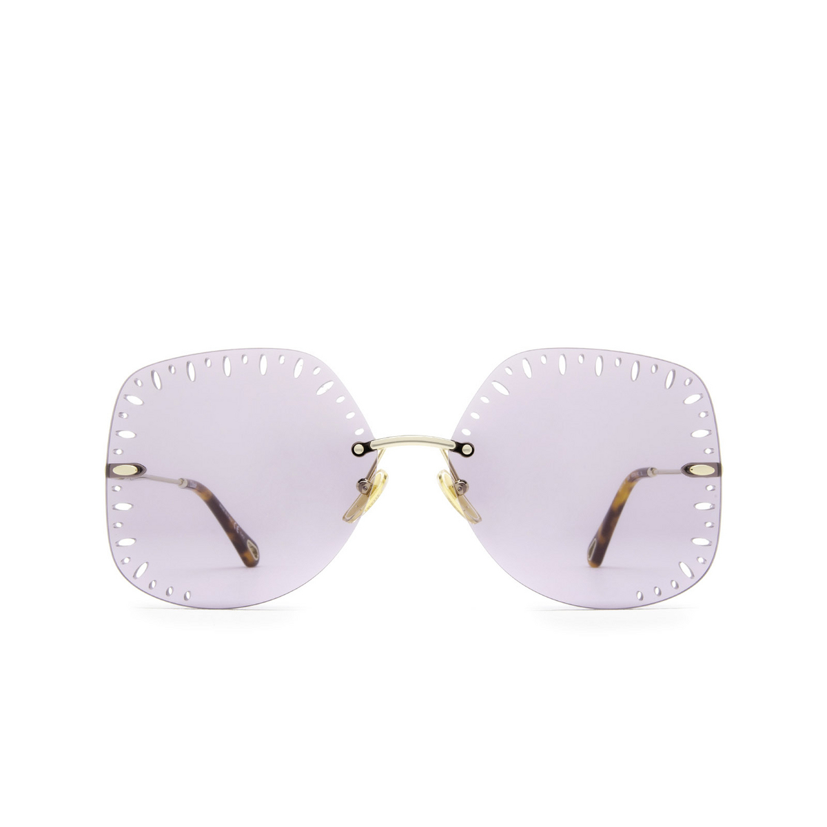 Chloé® Square Sunglasses: Yse Square CH0111S color Gold 004 - front view.