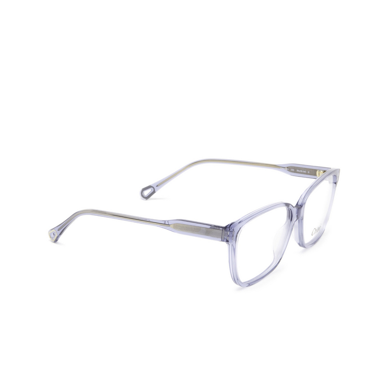 Chloé CH0115O square Eyeglasses 003 transparent blue - 2/4