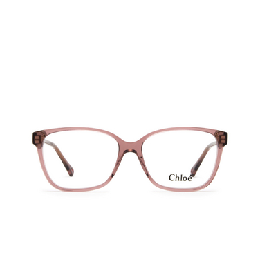 Chloé CH0115O square Eyeglasses 004 transparent pink - front view