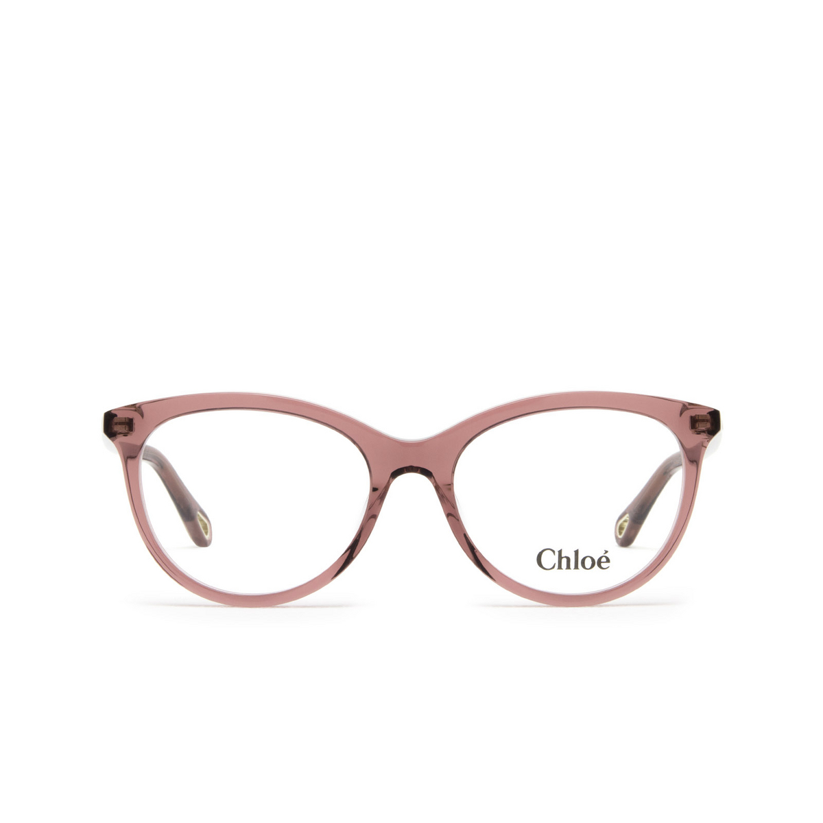 Occhiali da vista Chloé CH0117O cat-eye 004 Transparent Pink - frontale