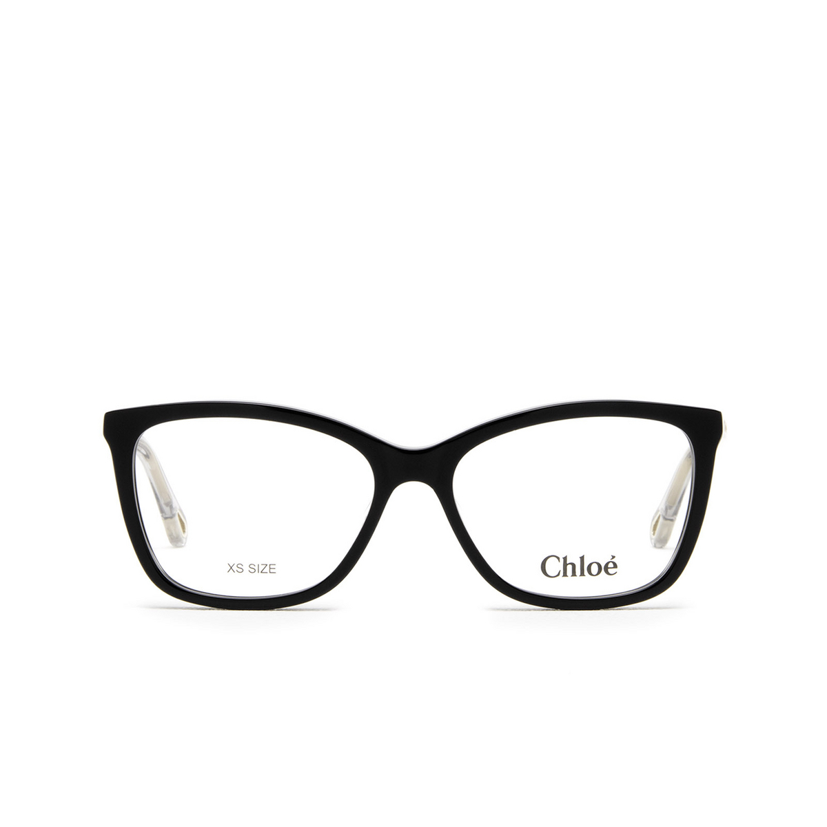 Chloé® Cat-eye Eyeglasses: CH0118O color Black 001 - front view.