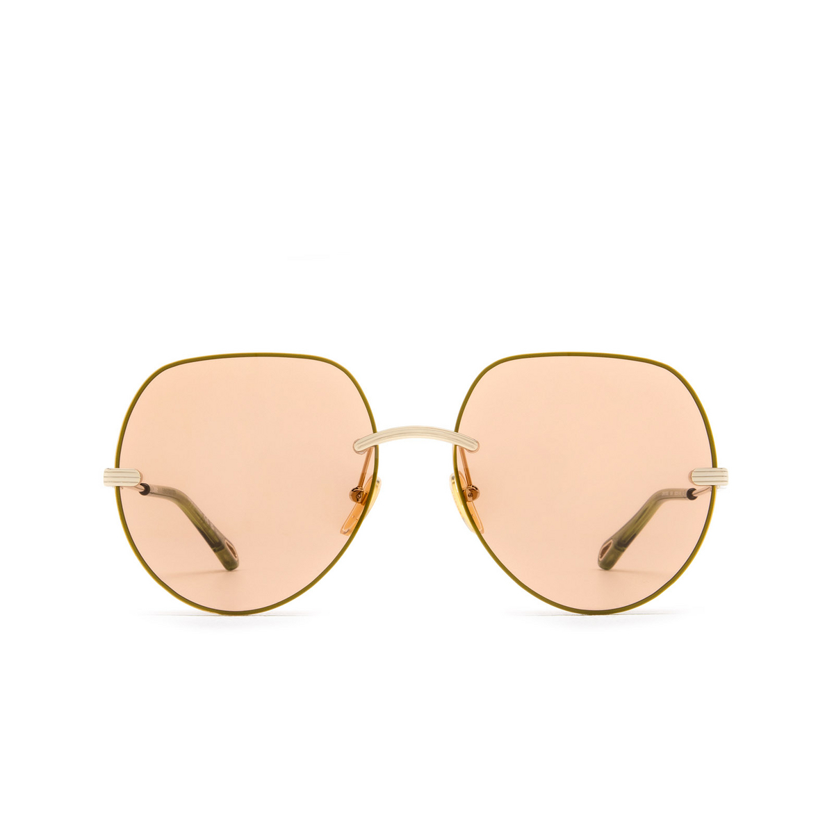 Chloé Benjamine irregular Sunglasses 004 Gold - front view