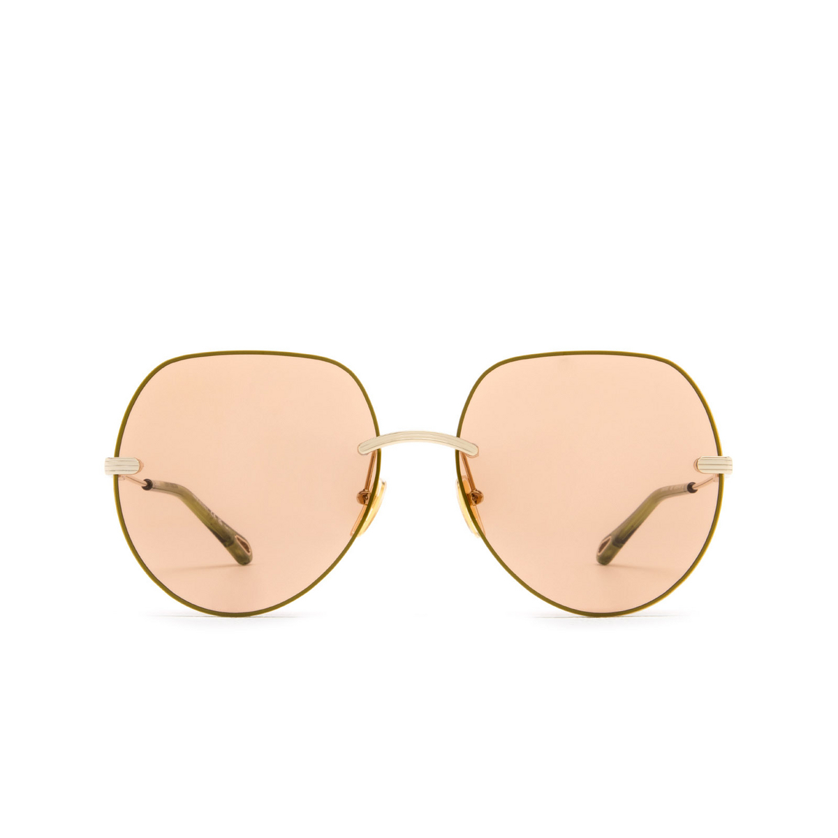 Chloé Benjamine round Sunglasses 008 Gold - front view