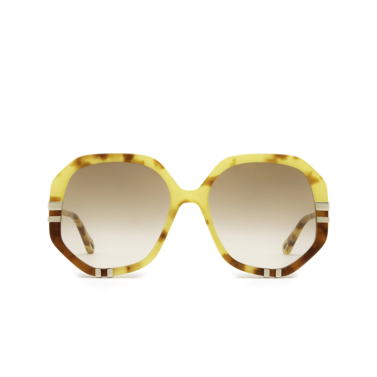 Chloé West irregular Sunglasses 001 Havana - front view