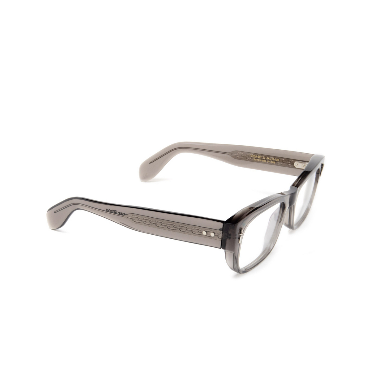 Cutler and Gross 002 Eyeglasses 03 Pewter Grey - three-quarters view