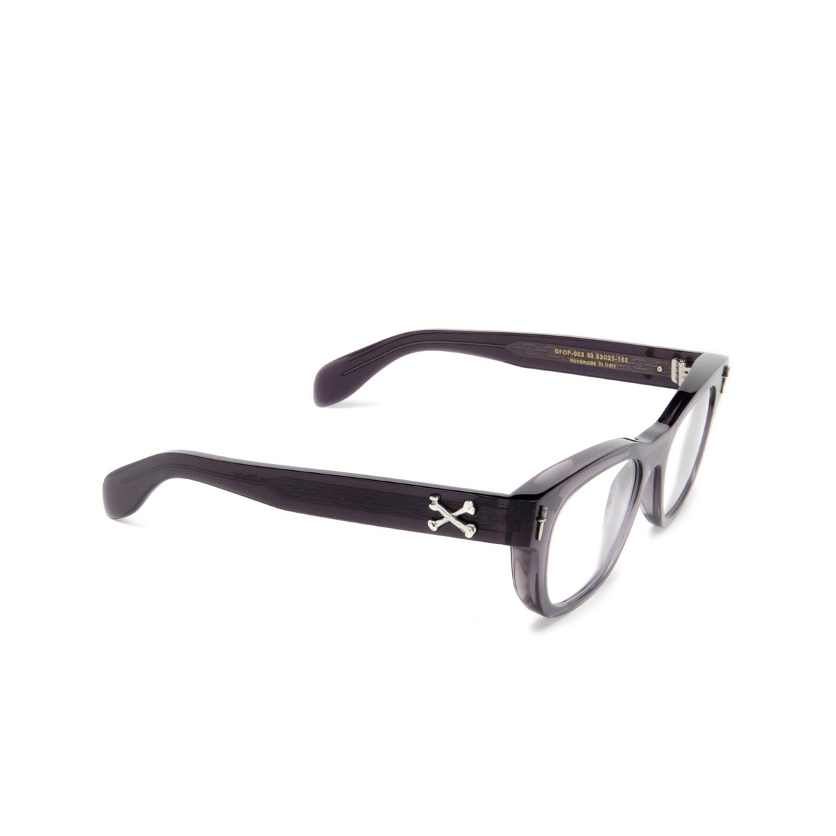 Cutler and Gross 003 Eyeglasses 03 Pewter Grey - three-quarters view