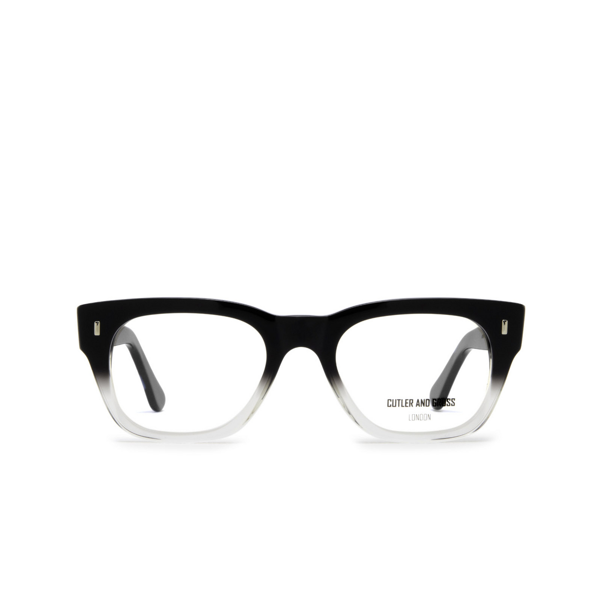 Cutler and Gross 0772V2 Eyeglasses BCF Black To Clear Fade - front view