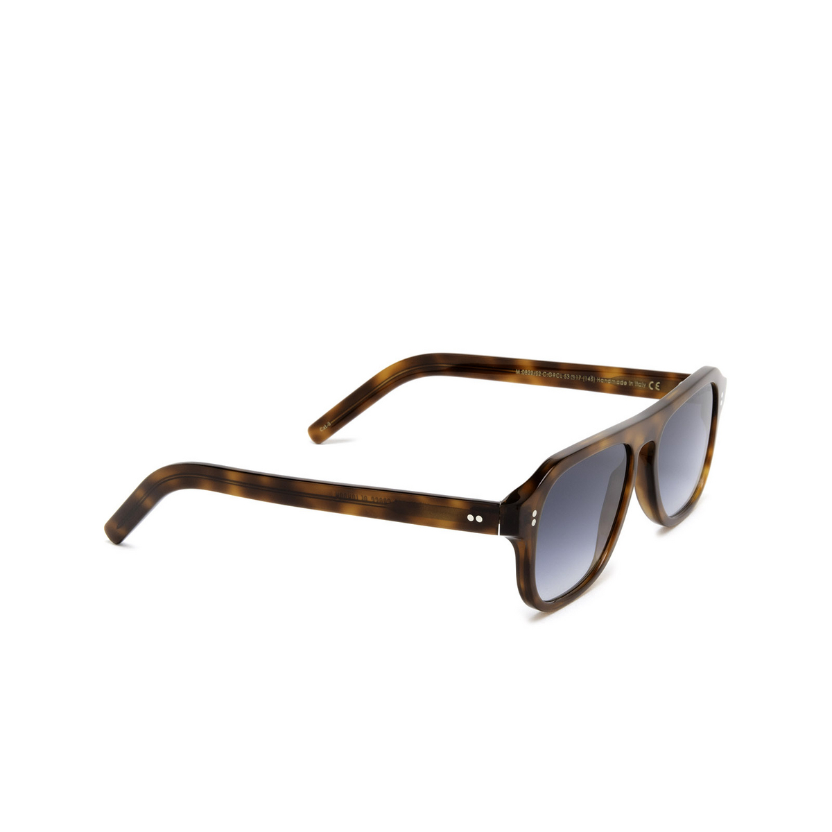 Cutler and Gross® Aviator Sunglasses: 0822/S2 SUN color Ground Cloves Grcl - three-quarters view.