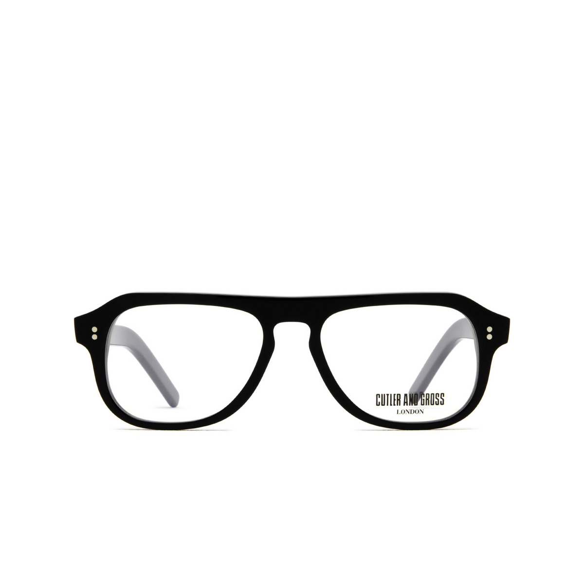 Cutler and Gross® Aviator Eyeglasses: 0822V2 color Black B - front view.
