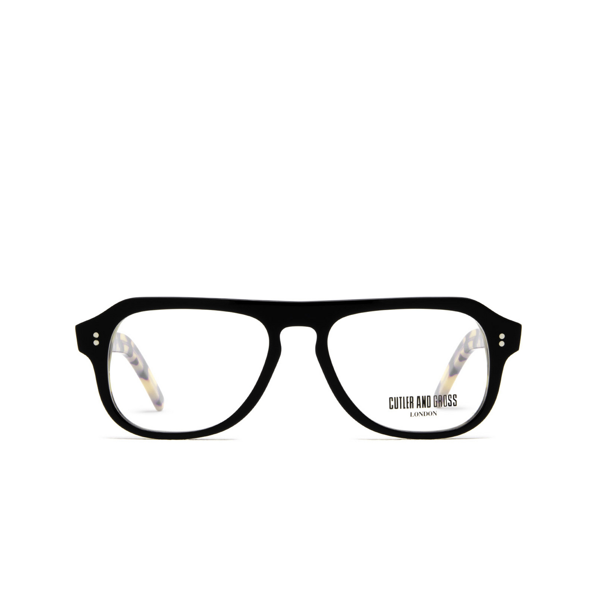 Cutler and Gross® Aviator Eyeglasses: 0822V3 color Boc Black On Camo - front view