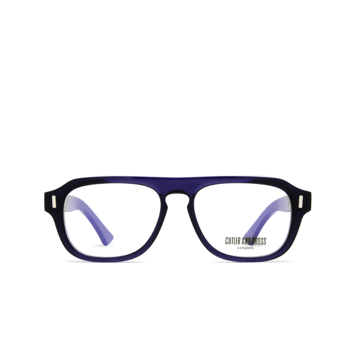 Cutler and Gross® Aviator Eyeglasses: 1319 color 03 Classic Navy Blue - front view