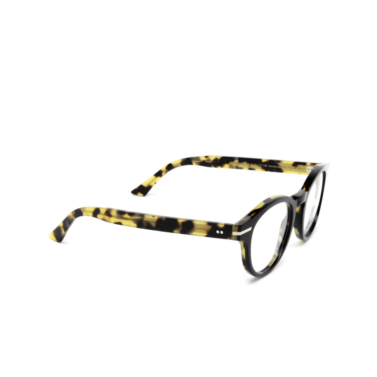 Cutler and Gross 1338 Eyeglasses 06 Black on Camo - three-quarters view