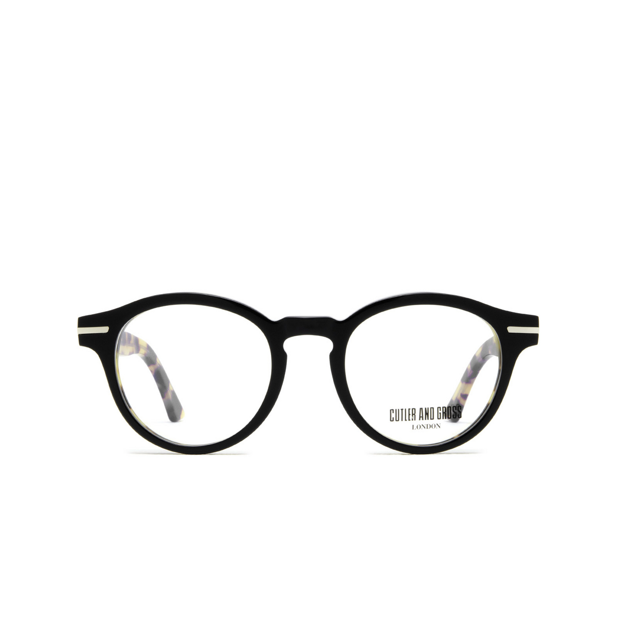 Cutler and Gross 1338 Eyeglasses 06 Black on Camo - front view