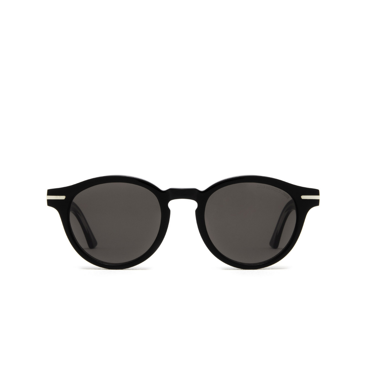 Cutler and Gross® Round Sunglasses: 1338 SUN color Black 01 - front view.