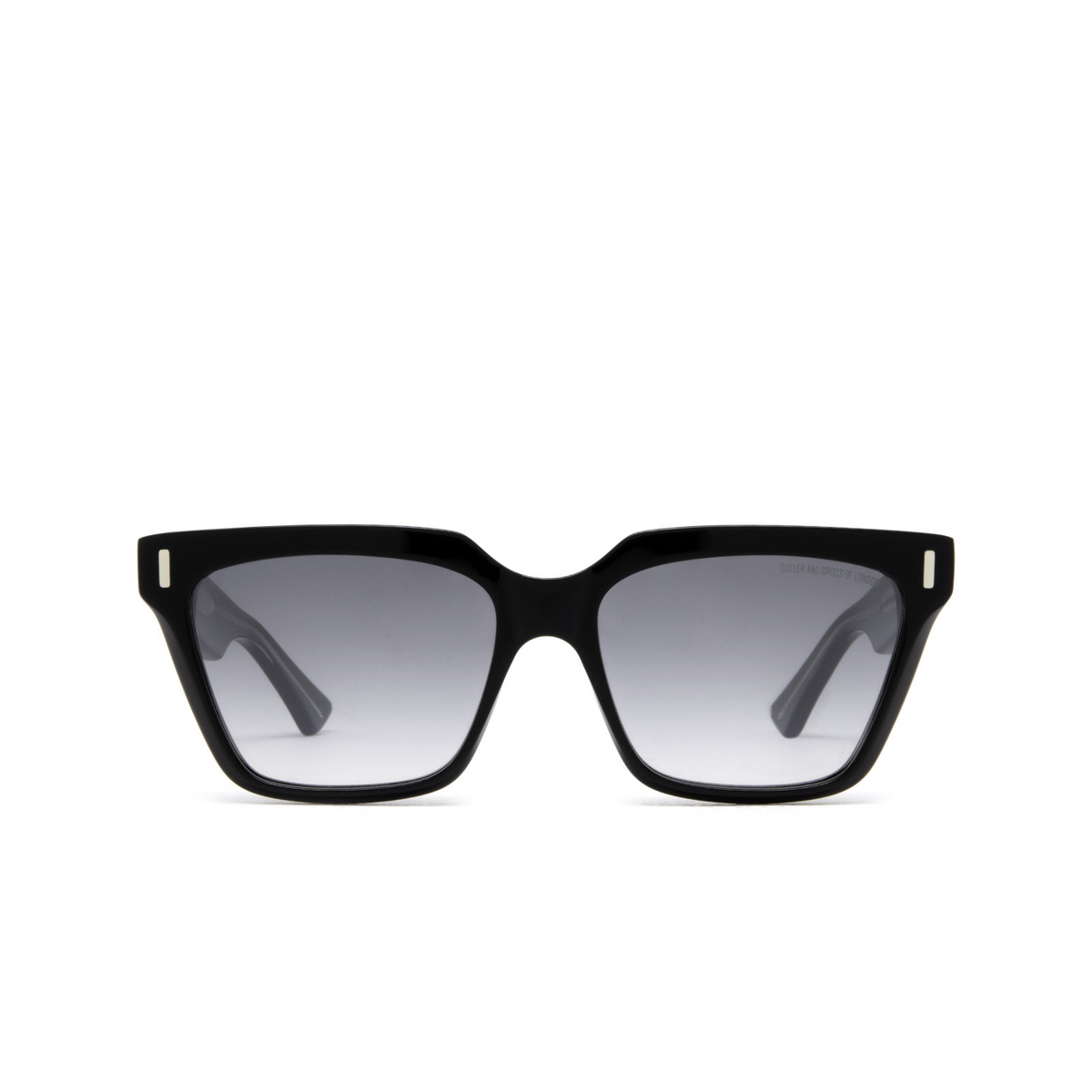 Cutler and Gross® Square Sunglasses: 1347 SUN color Black Taxi 01 - front view.