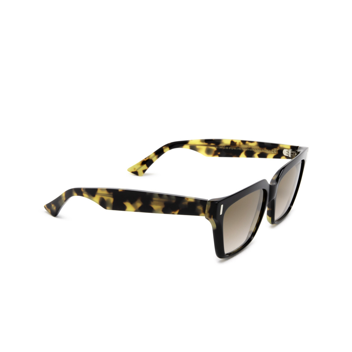 Cutler and Gross® Square Sunglasses: 1347 SUN color Black Taxi On Camo 03 - three-quarters view.