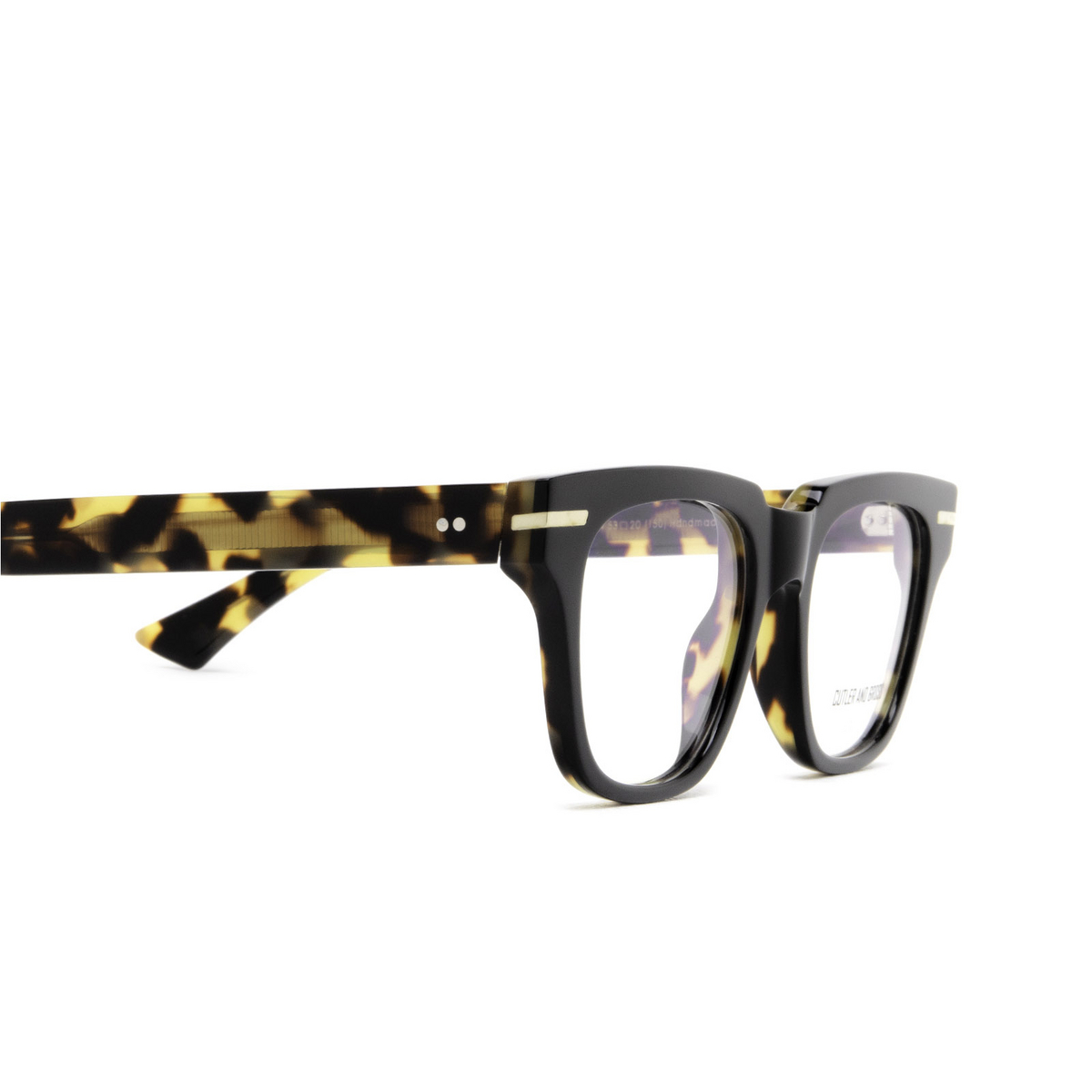 Cutler and Gross 1355 Eyeglasses 04 Black Taxi on Camo - 3/4