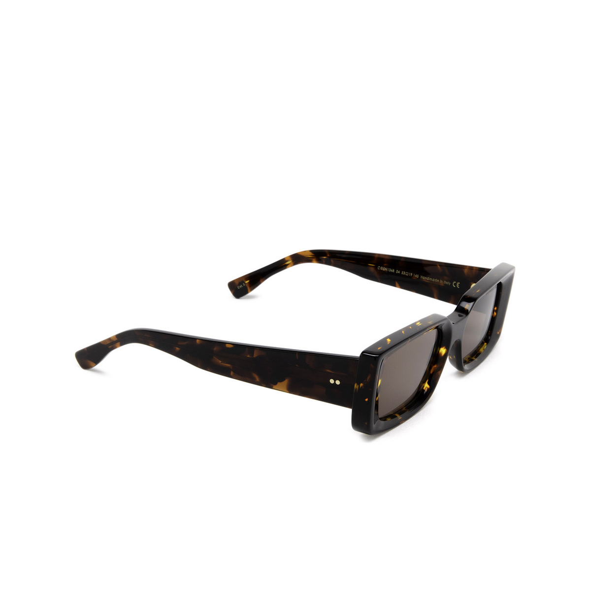 Cutler and Gross® Rectangle Sunglasses: 1368 SUN color Sticky Toffee 04 - three-quarters view.