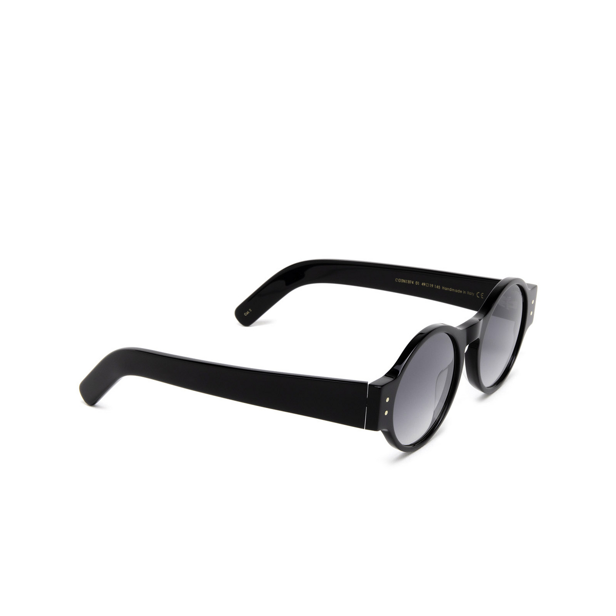 Cutler and Gross 1374 Sunglasses 01 Black - three-quarters view