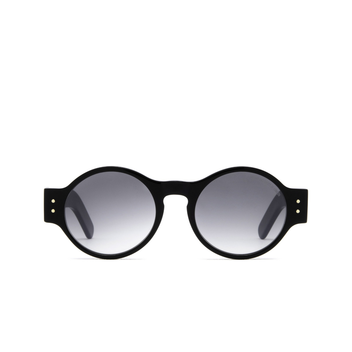 Cutler and Gross® Round Sunglasses: 1374 SUN color Black 01 - front view.