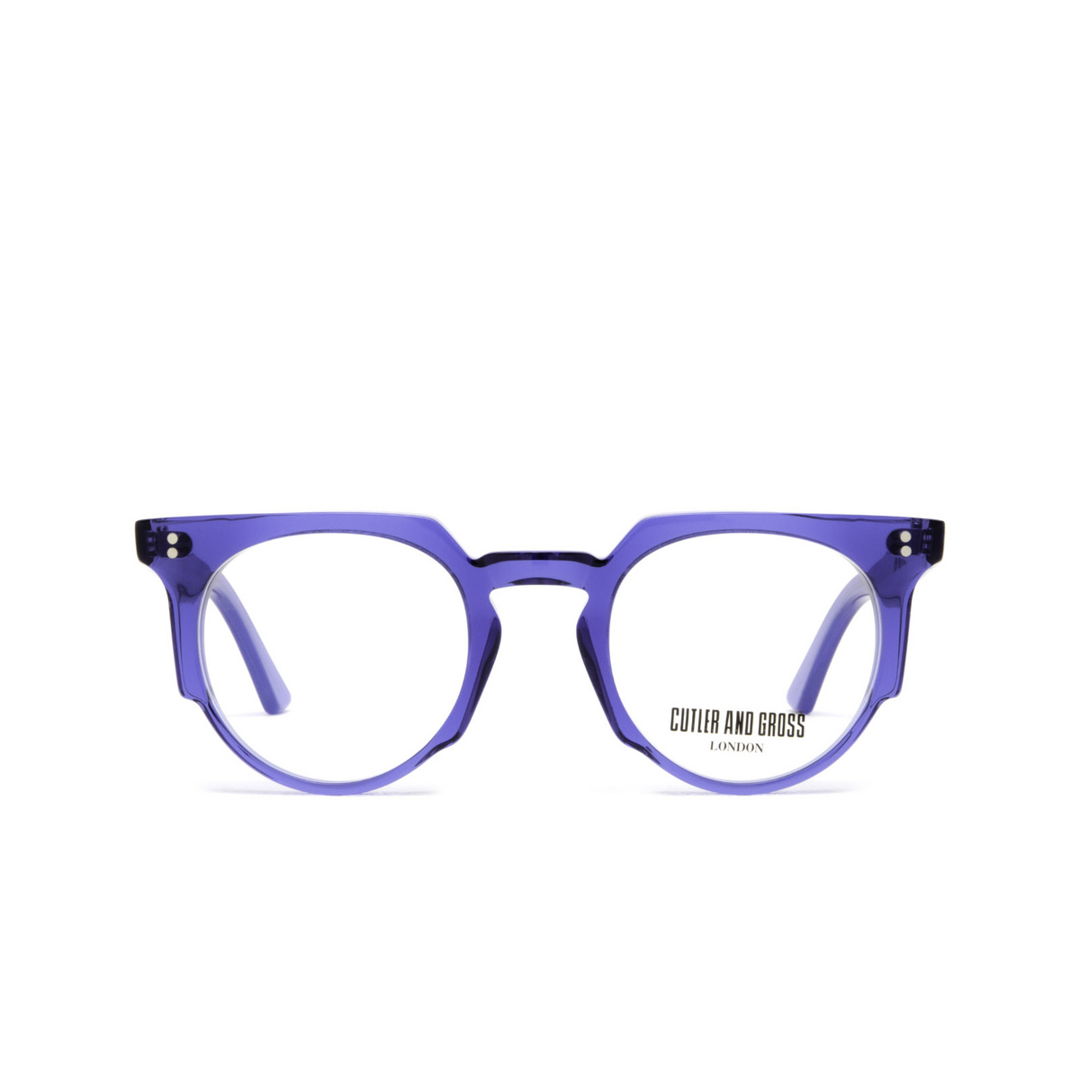 Cutler and Gross® Irregular Eyeglasses: 1383 color 04 Russian Blue - front view